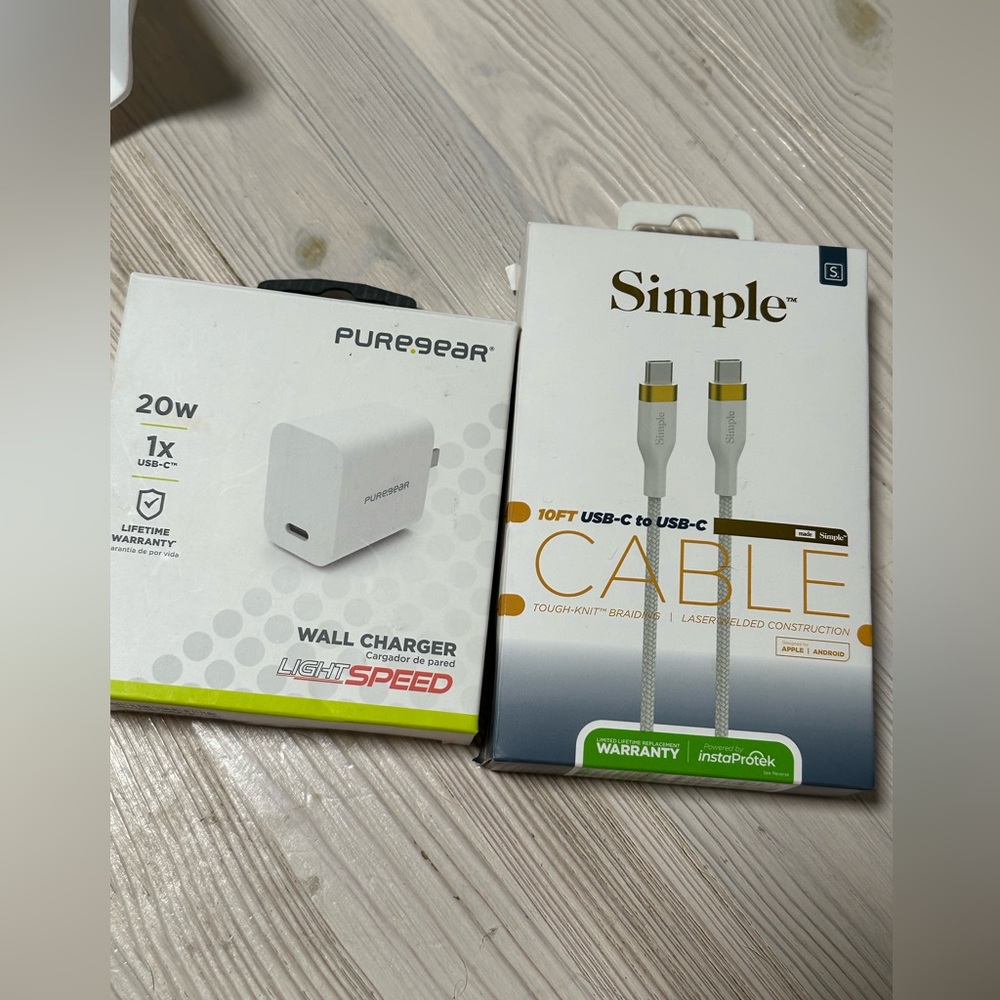 iPad USB C to USB C 10ft Cable and Wall Charger